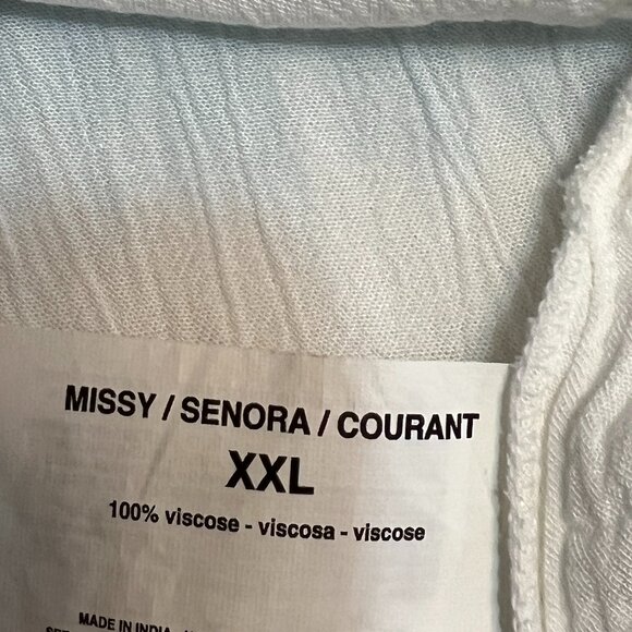 Bandolino Women's XXL Blue White Ombre Tunic Top Long Sleeve Pintuck Boho Peasan - Picture 5 of 7